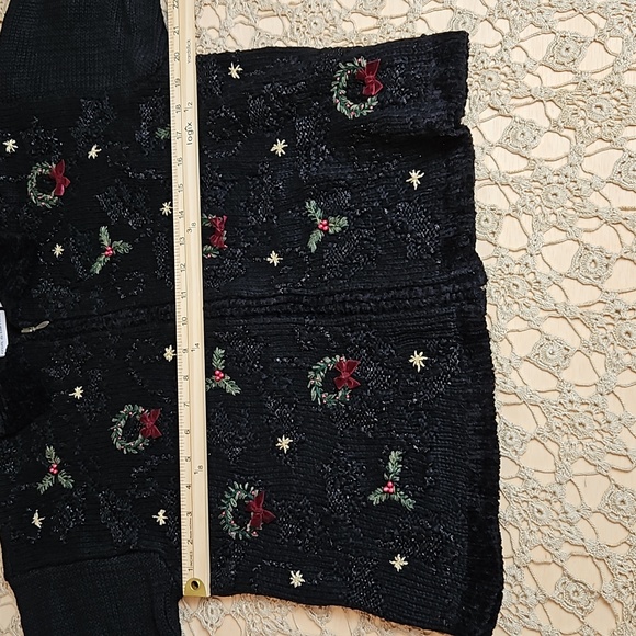 Croft & Barrow Zip Front Ramie/Cotton Blend Christmas Sweater - Picture 9 of 12